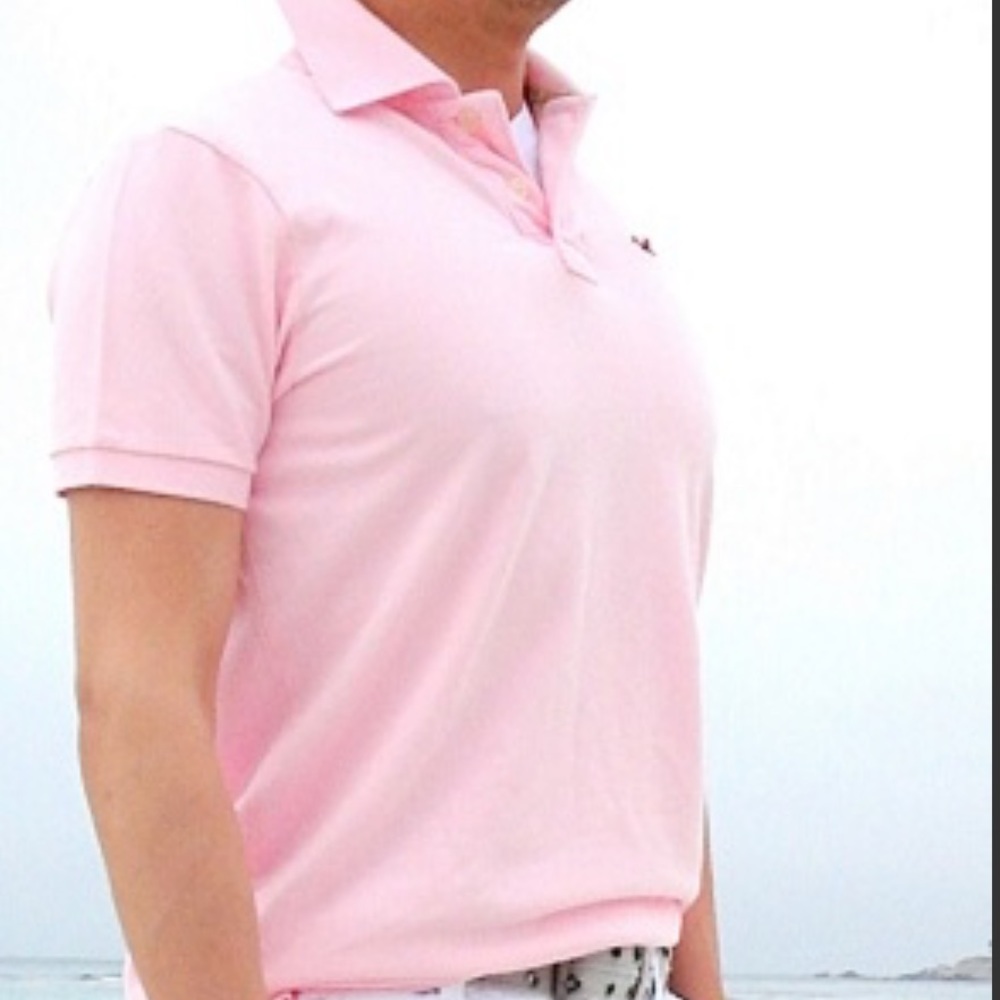 American Eagle Outfitters Men’s Pink Athletic Fit Polo Shirt